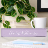 Moderne Script Typography Name Simple Orchid Bloom Naambordje