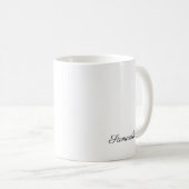 Moderne script verjaardagsmonogram naam koffiemok (Voorkant rechts)