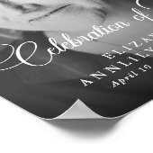 Moderne Script Viering van het Leven Herdenkingsfo Poster (Hoek)