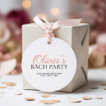 Moderne Script vrijgezellenfeest Bedankjes Labels<br><div class="desc">Moderne Script vrijgezellenfeest Favorenlabels</div>