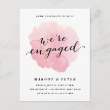 Moderne Script Waterverf Engagement Party