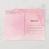 Moderne Script Waterverf Engagement Party Uitnodiging Briefkaart (Achterkant)