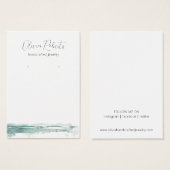 Moderne Script Waterverf Oorbellen Displaykaart Visitekaartje (Voorkant /achterkant)