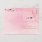 Moderne Script Waterverf Verlovingsfeest Uitnodiging Briefkaart (Achterkant)