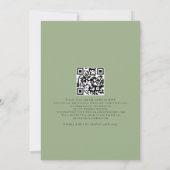 Moderne Script We Do Sage Groene QR Code Trouwdag Kaart (Achterkant)