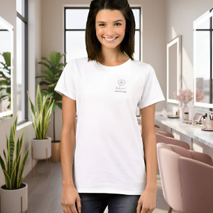Moderne Script Werknemersnaam Make-up Studio Logo  T-shirt