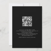 Moderne Script Wij Doen QR Code Trouw Zwart Kaart (Achterkant)