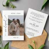 Moderne Script Wij Zijn Gevlucht Foto Huwelijksrec Kaart