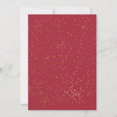 Moderne Script Winterbessen Kerstthee Kaart (Achterkant)