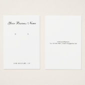 Moderne Script Zakelijke Naam Oorbellen Houder Kaa Visitekaartje (Voorkant /achterkant)
