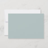 Moderne Script Zeeglas Bruiloft RSVP Kaartje (Achterkant)