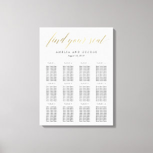 Moderne Script Zitgrafiek Canvas Faux Gold Afdruk