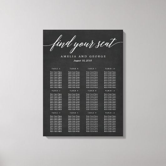 Moderne Script Zitgrafiek Verpakt Canvas (Voorkant)