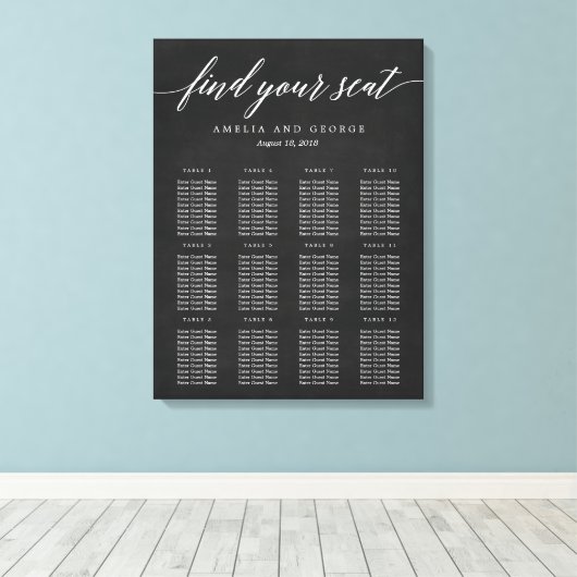 Moderne Script Zitgrafiek Verpakt Canvas Afdruk (Insitu (Houten vloer))