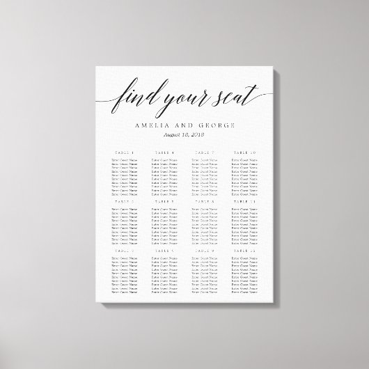 Moderne Script Zitgrafiek Verpakt Canvas Afdruk (Voorkant)