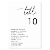 Moderne Script Zitkaarten Namen Minimale Bruiloft Kaart (Voorkant)