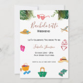 Moderne script zomer vrijgezellenfeest weekend kaart (Voorkant)