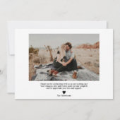 Moderne script zwart bedankt voor 2 foto's bruilof (Achterkant)