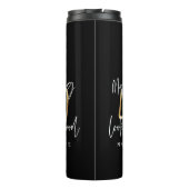 Moderne script zwart en goud 40e verjaardag thermosbeker (Achterkant)