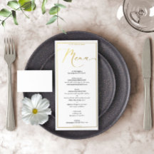 Moderne script zwart en goudlegant