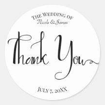 Moderne Script Zwart Wit Trouw Geschenk Bedankt