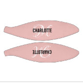 Moderne script: zwarte roze monogram naam basketba basketbal (Panelen)