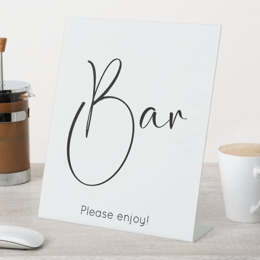 Moderne scriptbalk reclamebord met voetstuk (Insitu)