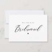 moderne scriptbridesmaid-voorstelkaart kaart (Voorkant)
