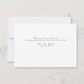 moderne scriptbridesmaid-voorstelkaart kaart (Achterkant)