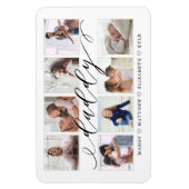 Moderne scriptcadeautje voor vaders Foto Collage Magneet (Verticaal)