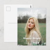 Moderne scripted afstuderen foto briefkaart (Voorkant / Achterkant)