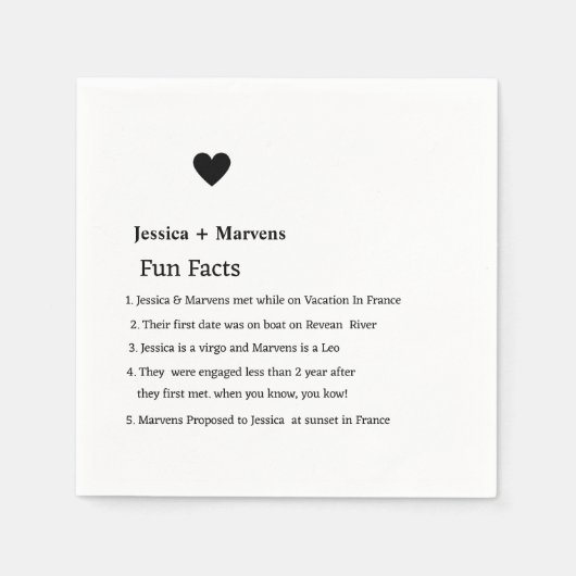 Moderne scriptfeesten bruiloft servetten (Voorkant)