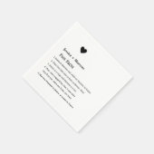 Moderne scriptfeesten bruiloft servetten (Hoek)