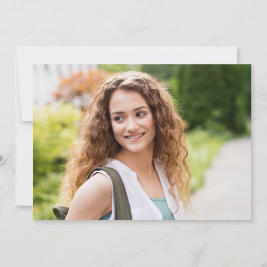 Moderne scriptfoto 2024 afstudeerfeest kaart (Achterkant)