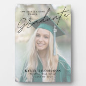 Moderne scriptfoto-Afstuderen Cadeaus Fotoplaat (voorkant)