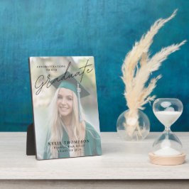 Moderne scriptfoto-Afstuderen Cadeaus Fotoplaat