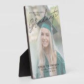 Moderne scriptfoto-Afstuderen Cadeaus Fotoplaat (Zijkant)