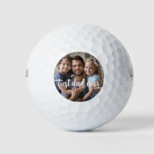 Moderne scriptfoto beste vader ooit golfballen (Voorkant)