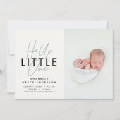 Moderne scriptfoto hallo kleine één (Voorkant)