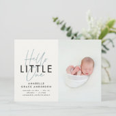 Moderne scriptfoto hallo kleine één (Staand voorkant)