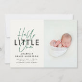 Moderne scriptfoto hallo kleine één (Voorkant)