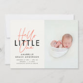 Moderne scriptfoto hallo kleine één (Voorkant)