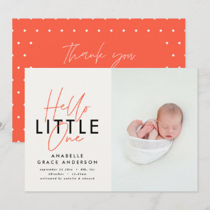 Moderne scriptfoto hallo kleine één