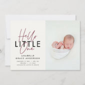 Moderne scriptfoto hallo kleine één (Voorkant)