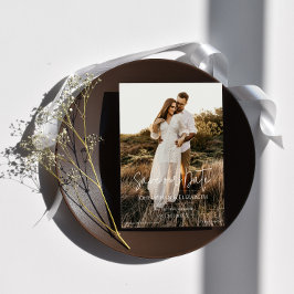 Moderne scriptfoto save the date