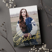 Moderne scriptfotograaf folie uitnodiging