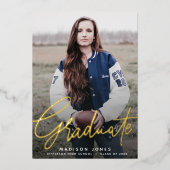 Moderne scriptfotograaf folie uitnodiging (Voorkant)