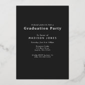 Moderne scriptfotograaf folie uitnodiging (Achterkant)