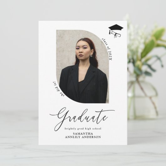 Moderne scriptfotograaf kaart (Staand voorkant)