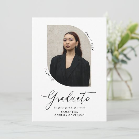 Moderne scriptfotograaf kaart (Staand voorkant)